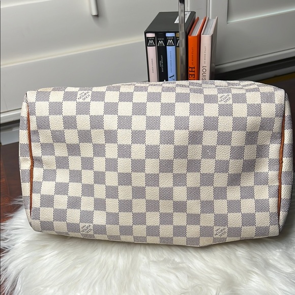 Louis Vuitton Damier Azur Speedy Handbag With Lock & Key #320 “Needs Work” - Picture 7 of 17